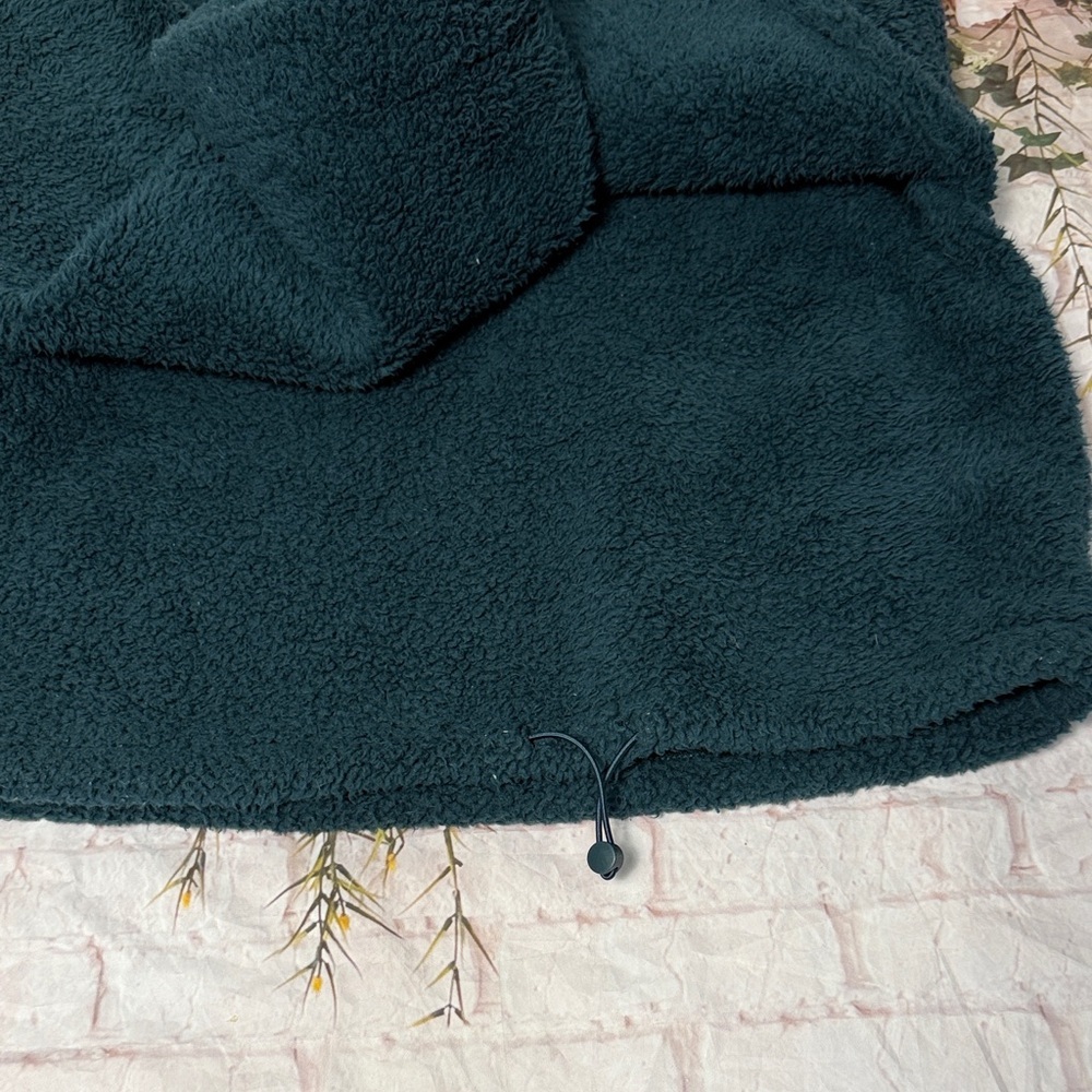 Cozy Dark Green Fleece turtleneck Pullover size S - Picture 3 of 10